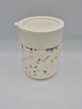 Porter Cream Ceramic Travel Coffee Cup